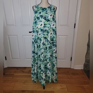 Torrid Maxi Washable Gauze Halter Tiered Dress